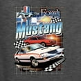 thumbnail image 6 of Wild Bobby, Mustang Untamed American Spirit Ford Cars and Trucks Men Long Sleeve Shirt, Heather Black, 3X-Large, 6 of 6