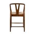 thumbnail image 5 of Boraam Wishbone Counter Height Bar Stool with Woven Rush Seat in Cappuccino Finish, 5 of 7