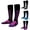 Blue, variant on LSQii Womens Mens Socks Soft Pressure Sport High Calf Long Boot Socks Cotton Thermal Warm Odor Proof Stockings Unisex for Outdoor Sports Blue