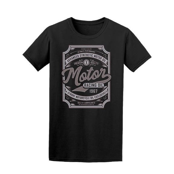 Motor Racing Oil 4 Stroke Tee Men's -Image by Shutterstock