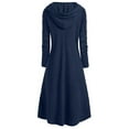 thumbnail image 4 of MuZeFu Fall Clearance Women Loose Tops Sweater Women Loose Blouse Tops Sweater Large Size Coat Retro Dress Hooded Elasticity, 4 of 8