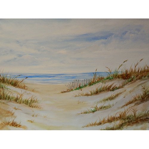 Buy Art For Less 'Beach Pathway' by Ed Capeau Painting Print on Wrapped