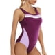 thumbnail image 4 of Traje de baño deportivo para mujer Traje de baño sin espalda cómodo con bloqueo de color conservador OAVQHLG3B Store lin121212, 4 of 4