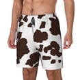 thumbnail image 1 of Fotbe Brown Cow Traje de Baño para Hombre – Shorts de Natación de Secado Rápido con Forro y Bolsillos-XX-Large, 1 of 6