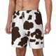 thumbnail image 1 of Fotbe Brown Cow Traje de Baño para Hombre – Shorts de Natación de Secado Rápido con Forro y Bolsillos-XX-Large, 1 of 6