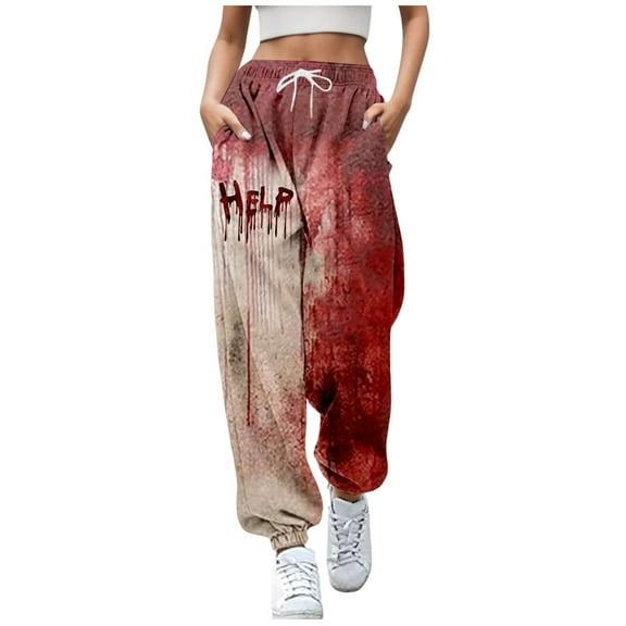 Women's Floral Print Casual Jogger Pants Loose Fit Drawstring Comfortable Sport Sweatpants For Everyday Wear