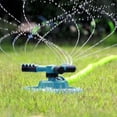 thumbnail image 2 of Automatic Lawn Sprinkler 360 Degree 3 Arm Rotary Sprinkler System For Watering Lawn Plants Flowers Vegetables Etc1pcs-blue, 2 of 5