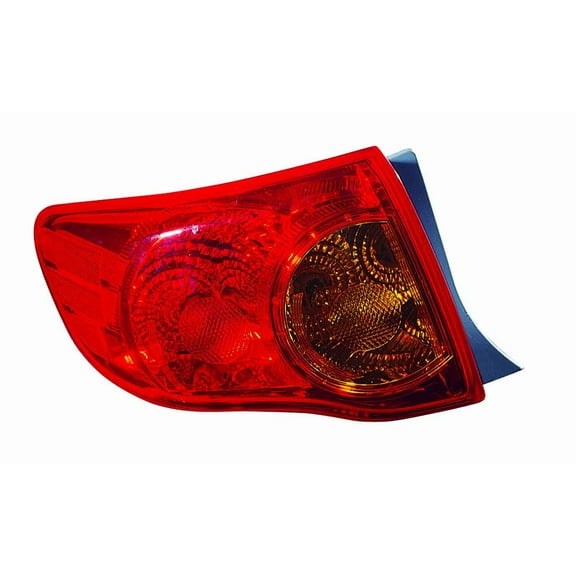 Replacement Depo 312-1992L-AC Driver Side Tail Light For 09-10 Toyota Corolla