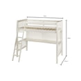 thumbnail image 2 of Pemberly Row Loft Twin Bed in White Finish, 2 of 10