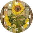 thumbnail image 5 of SKYSONIC Sunflower Wall Clock 10 Inch Silent Non Ticking Round Clock Oil Painting Clock Easy to Read Clock for Living Room Bedroom Bathroom Home Decor, 5 of 7