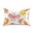 thumbnail image 7 of Yayeee Pillowcase King Size Set of 2 Satin Wrinkle Resistant Pillow Case, Floral Orange, 7 of 7