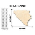 thumbnail image 2 of Unfinished Wood Bosnia Shape - Country - Craft - up to 46" DIY 5" / 1/4", 2 of 3