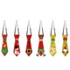 thumbnail image 1 of 6 piezas de corbatas navideñas con forma de Papá Noel, árbol de Navidad, muñeco de nieve, decoración navideña, corbatas elásticas ajustables para adultos y niños, accesorios para fiestas, 1 of 6
