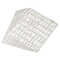 Uxcell 1 inch Self Adhesive Waterproof Vinyl Letter Number Sticker Set, 8 Sheet White