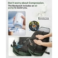 thumbnail image 6 of Large Vacuum Travel Backpack with Pump for Women,Airback Personal Item Carry on Backpacks Flight Approved 18x14x8 inches for Men,Laptop Waterproof Work Compression bags Casual Daypack,Brown Green, 6 of 9