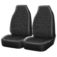 thumbnail image 2 of AUTO DRIVE 2-PIECE Black Teddy Plush Fur Front Car Seat Cover Black, 2 of 5