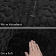 thumbnail image 5 of Black Bathroom Rugs Memory Foam Bath Mats for Bathroom Floor Mats Cobblestone Non-Slip Bath Rug Water Absorbent Indoor Door Mat Outdoor Kitchen Rug Shower Mat,20" x 32", 5 of 10