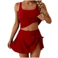 thumbnail image 2 of Tankini Swimsuit for Women Tummy Control Two Piece Bathing Suit High Waisted Tank Top with Swim Skirt, 2 of 6