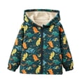 thumbnail image 2 of LIBRCLO Kids Boys Jackets Dinosaur Graphic Outerwear Windproof Warm Fleece Jackets Fall Winter Coats Size 2 Years, 2 of 8