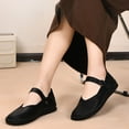 thumbnail image 4 of HAOTAGS Sandals for Women Flat Casual 2025 Dressy Shoes Black Size 9, 4 of 7