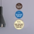 thumbnail image 2 of Circle Non Violence Begins With Your Diet Sign (Blue) - Small, 2 of 5