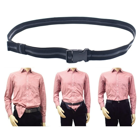 GAXIRE Black Shirt Stay Belt Elastic and Abrasion Resistant for Keeping Shirts Neat and Tucked All Day