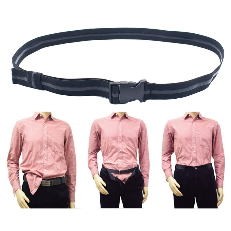 Adjustable Unisex Shirt Stay Belt Non-Slip Anti-crease Belts for Formal  Wear Professional Attire (2.5cm Plastic Plug Buckle) 