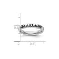 thumbnail image 3 of Gem & Harmony Sterling Silver Black Enameled Daughter Band Ring for Women, 3 of 5