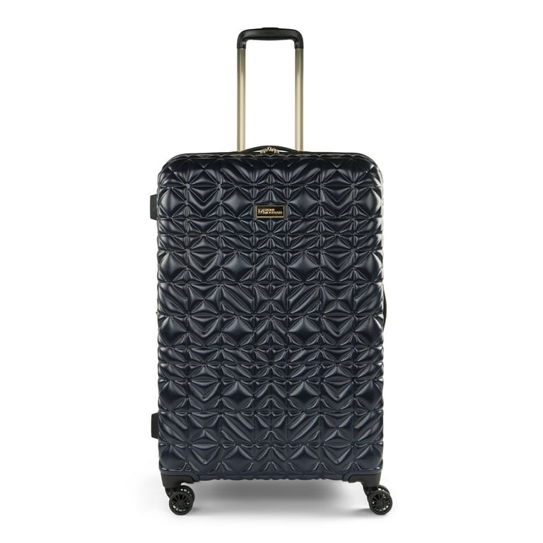 Stone Mountain Large 28-Inch Check-in Las Vegas hard-side Durable  Expandable geometric Textured spinner luggage for work travel, vacations,  or as international carry-navy 