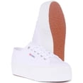 thumbnail image 5 of Superga 2790 Cotu Women's Lace Up Canvas Platform Trainers In White Size 10, 5 of 6