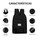 thumbnail image 3 of Set de 4 piezas Gaon Mochila Escolar Bolsa Lapicera Lonchera Negro, 3 of 8