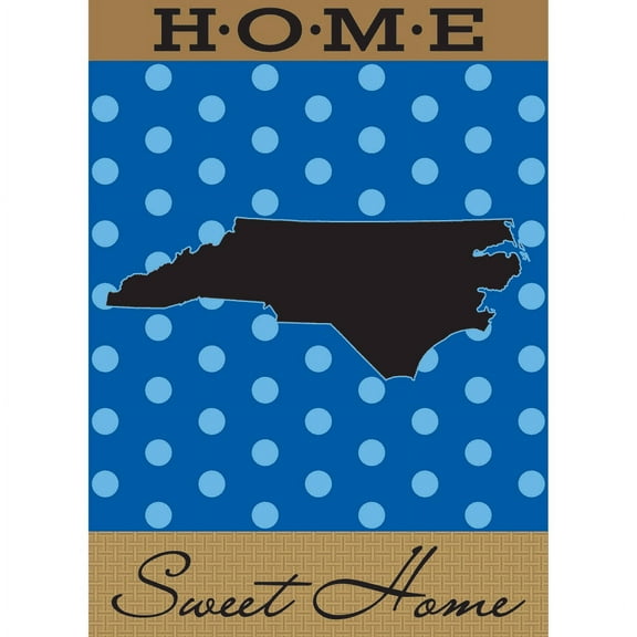 Magnolia Gardens M010101 13 x 18 in. Double Applique North Carolina Home Burlap Garden Flag