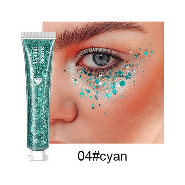 Sombra de ojos Color Flash, crema con lentejuelas, color e iluminador, gel iluminador para rostro y cuerpo, maquillaje de ojos para escenario