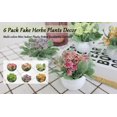 thumbnail image 2 of Pequeñas plantas de plástico artificiales Set Mini flores de imitación en maceta y hojas verdes UHUSE  plantas artificiales, 2 of 11