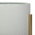 thumbnail image 4 of Gianna Modern White Metal Planters (Set of 2), 4 of 6