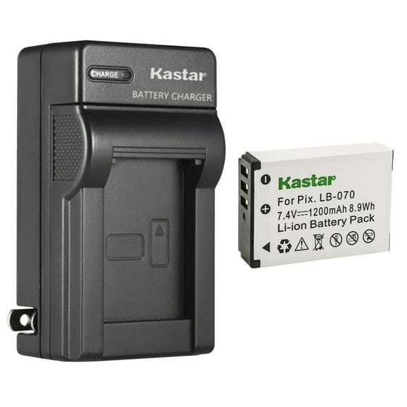 Kastar 1-Pack LB-070 Battery and AC Wall Charger Replacement for Kodak LB-070 LB070 Battery, Kodak Pixpro AZ651, Kodak Pixpro AZ651 Astro Zoom, Kodak Pixpro AZ652, Kodak Pixpro AZ652 Astro Zoom