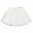 thumbnail image 2 of uublik Tulle Skirt for Girls White Layered Mesh Skirt Party Birthday Dance Princess Skirt Size 2T-11, 2 of 4