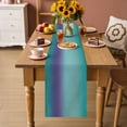 thumbnail image 2 of Teal Purple Ombre Table Runner 108 Inches, Modern Gradient Abstract Art Bed Runner Dresser Scarves Tabletop for Indoor Outdoor Parties/Ceremony/Banquet, 13"x 108", 2 of 9
