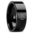 thumbnail image 1 of Custom Image Engraving Polished Black Tungsten Engraved Ring Jewelry - 2mm - Size 6, 1 of 1