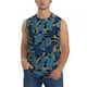 thumbnail image 1 of Balery Blue Leaves A Camisetas sin mangas para hombre, absorbe la humedad y protege contra el mal olor.-Small, 1 of 7