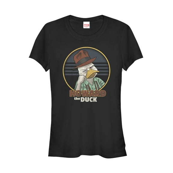 Junior's Marvel Howard the Duck Circle Graphic Tee Black X Large