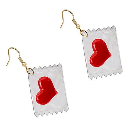 ROSENICE 1 Pair Valentine's Day Earrings for Women Heart Drop Dangle Design