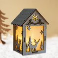 thumbnail image 3 of Wooden Christmas Snow Scene Collectible Desktop Decor Reindeer-L, 3 of 8