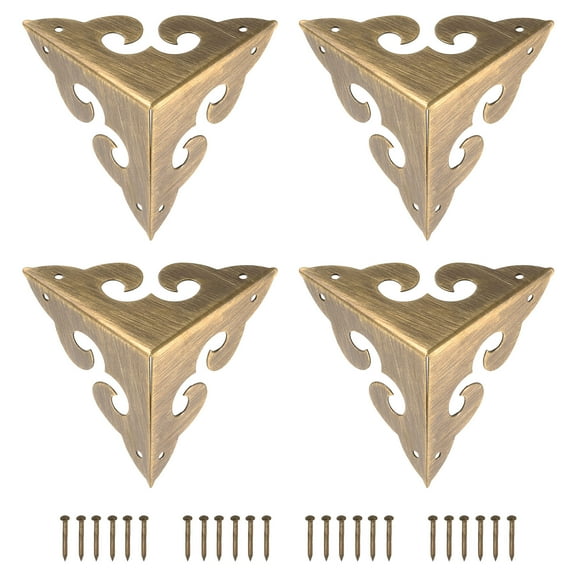 4 Pcs 45mm Decorative Box Corner Cover, Corner Protector, Bronze