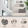 thumbnail image 4 of Superior Lodie Cotton 12 Piece Towel Set, White-White, 4 of 10