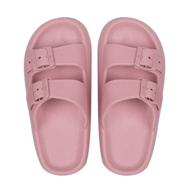 Zapatillas de suela gruesas zapatillas sin deslizamiento hebillas ajustables zapatos de baño sandalias para hombres mujeres