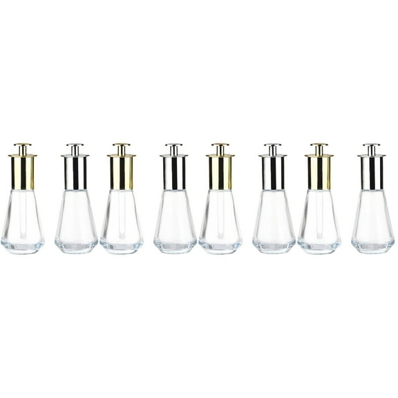 HOMEMAXS 8 pcs  Essential Oil Bottles Press Dropper Bottles Perfume Dropper Bottles Essential Oil Dispensers
