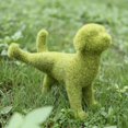 thumbnail image 2 of Egg Estatuas de perros flocados y borrosos verdes, figuras de animales para cachorros, hierba musgo, decoración de jardín, 2 of 5