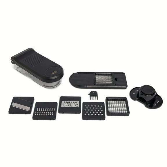 Thyme & Table - 11 Piece Vegetable Chopper with Stainless Steel Blades - Black & Gold