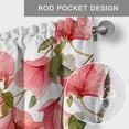 thumbnail image 5 of Spring Flower Valances for Windows Vintage Red Floral Plant Vine Botanical Watercolor Rod Pocket Curtain Valance Window Treatment Short Curtains for Kitchen Living Room, 60"x18", 5 of 9